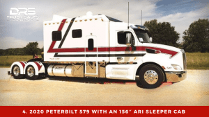 Peterbilt semi truck, sleeper cab