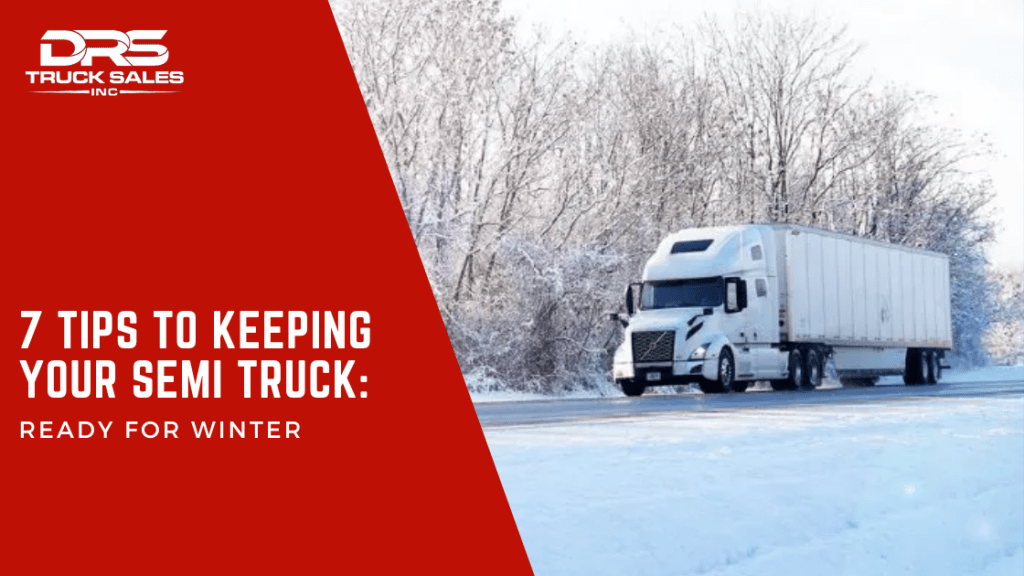 winter, semi truck, truck